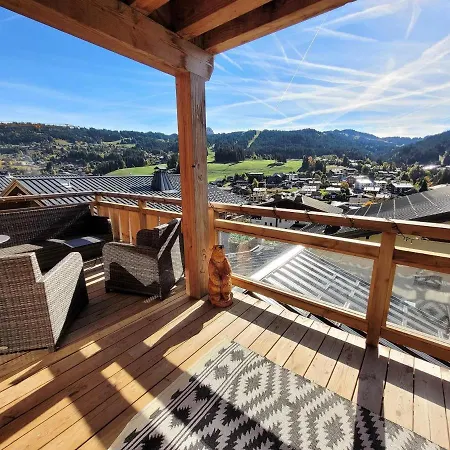 아파트 Exceptionnel Duplex Avec Vue Panoramique, Terrasse Et Garage Aux Gets - Fr-1-598-36 레게츠